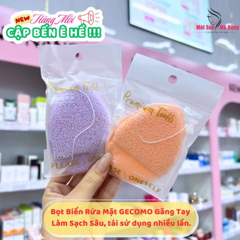 Bọt Biển Rửa Mặt Găng Tay Làm Sạch Puff Làm Sạch Sâu GECOMO Loại Size XL Cở Lớn Mềm Mại - G2098