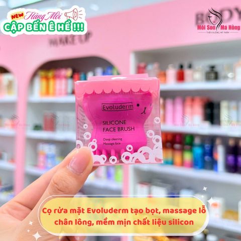 Mút Rửa Mặt Bạch Tuộc Evoluderm tạo bọt, massage lỗ chân lông, tẩy tế bào chết cho da mềm mịn chất liệu silicon