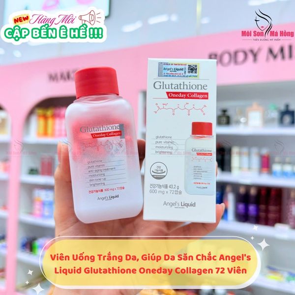 Viên Uống Dưỡng Trắng Angel's Liquid Glutathione Oneday Collagen 72 Viên