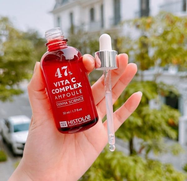 Tinh Chất Dưỡng Trắng Mờ Thâm Nám Histolab 47% Vita C Complex Ampoule Derma Science 50ml