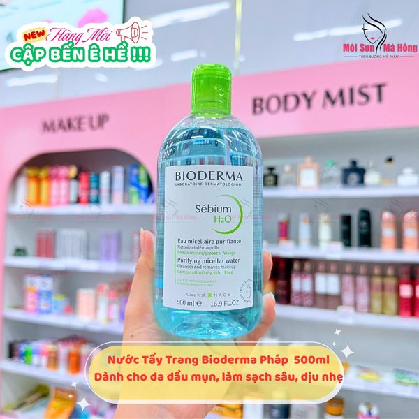 (CÔNG TY ) Nước Tẩy Trang Bioderma Dành Cho Da Dầu & Hỗn Hợp 500ml Sébium H2O