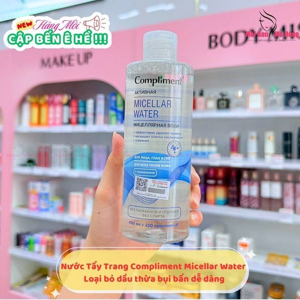 Nước Tẩy Trang Compliment 3in1 400ml Micellar Water Làm Sạch, Giữ Ẩm Và Dưỡng Mềm Da