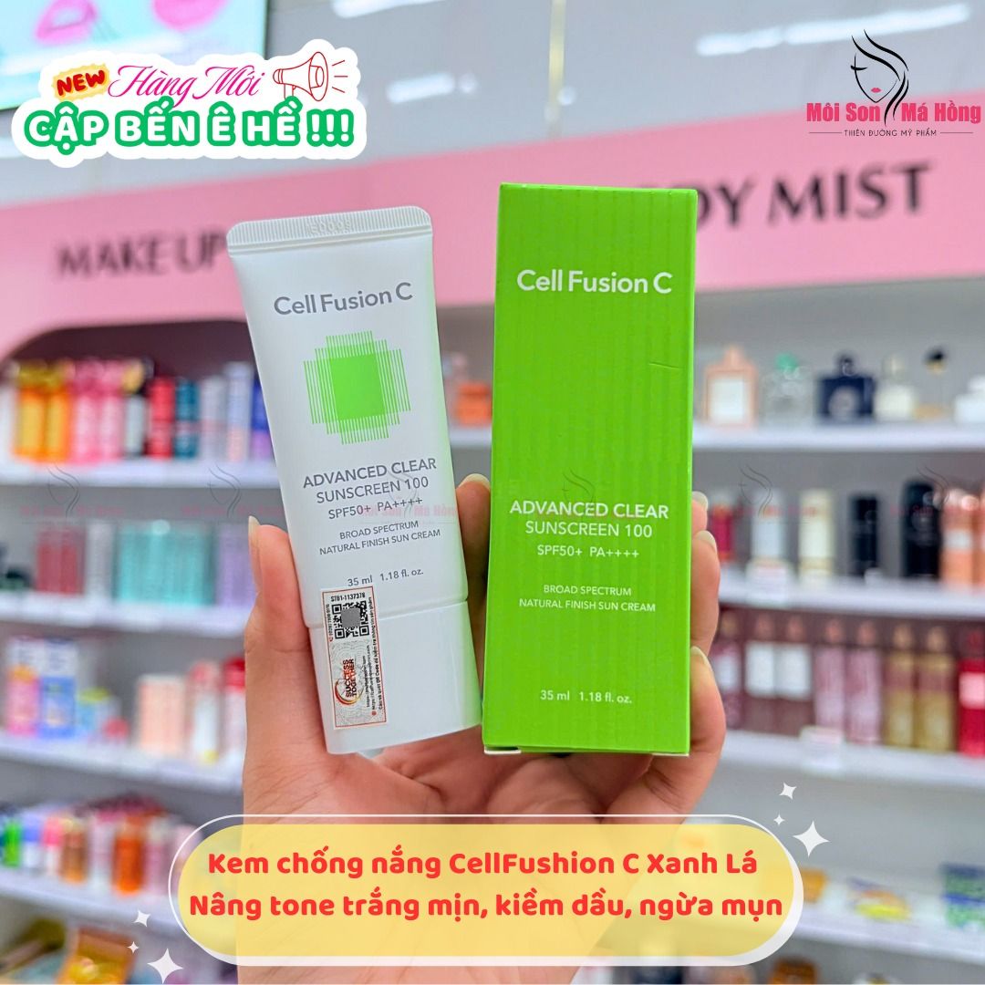 KEM CHỐNG NẮNG CELL FUSION C HỒNG MẪU MỚI NÂNG TONE DA TỰ NHIÊN VÀ BẢO VỆ TỐI ƯU