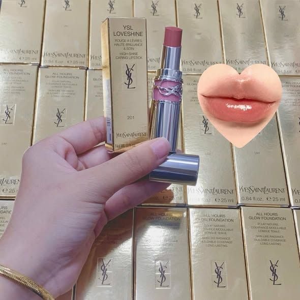 Son YSL Yves Saint Laurent Loveshine Lipstick 0.11 oz # 201 Màu Hồng Gỗ