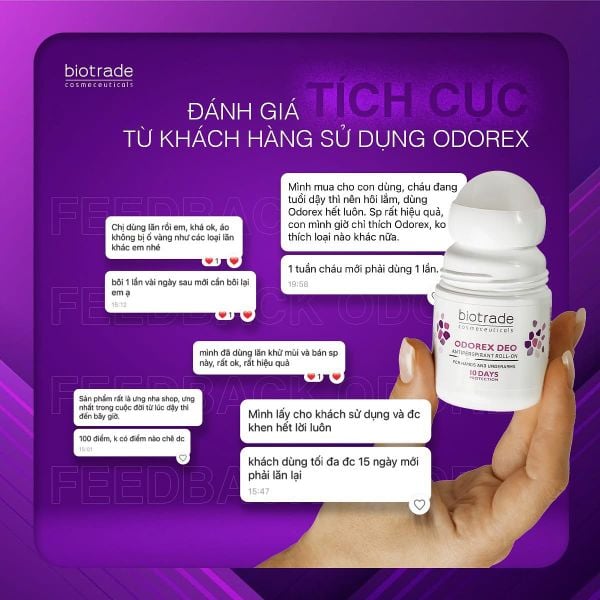 Lăn Khử Mùi Biotrade Odorex Deo Antiperspirant Roll-On - 20mL