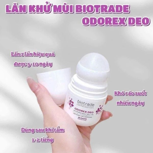 Lăn Khử Mùi Biotrade Odorex Deo Antiperspirant Roll-On - 20mL