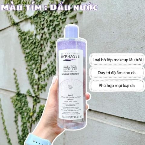 Nước Tẩy Trang 2 Lớp Byphasse Solution Micellaire (Tím) 500ml