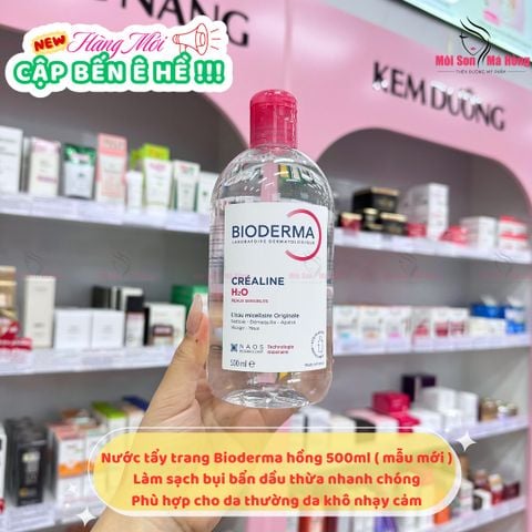Nước tẩy trang dành cho da nhạy cảm Bioderma Crealine H2O 500ml