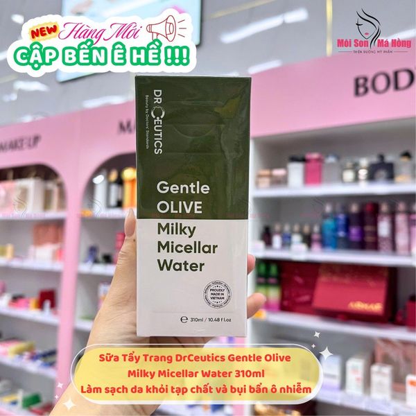 Sữa Tẩy Trang DrCeutics Sạch Sâu Cho Mọi Loại Da 310ml Gentle Olive Milky Micellar Water