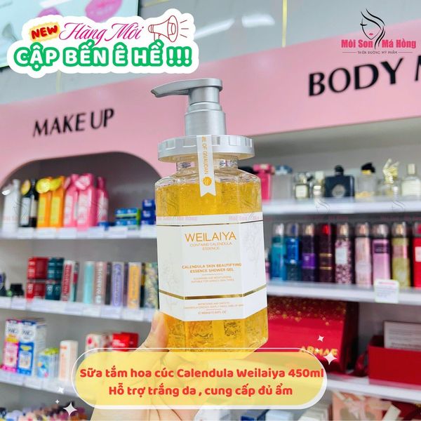 Sữa tắm trắng da cánh hoa cúc Calendula Weilaiya 450ml