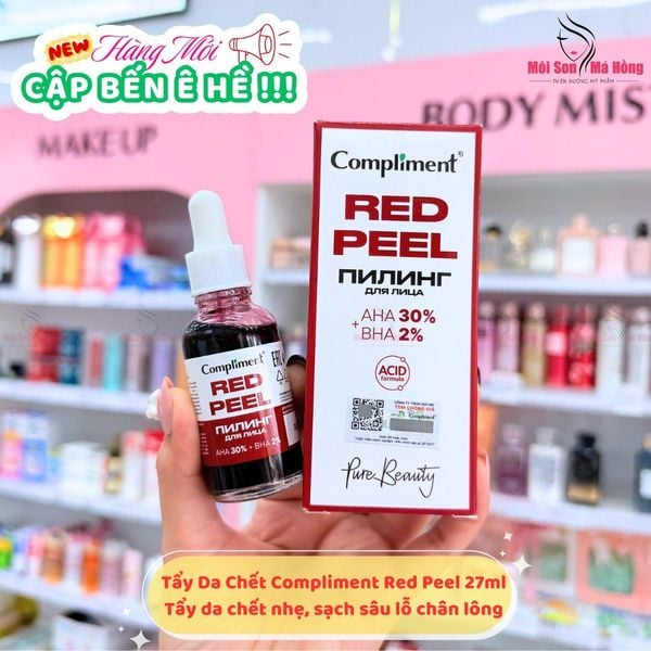 Tẩy Da Chết Hóa Học Compliment Red Peel AHA 30% + BHA 2% 27ml