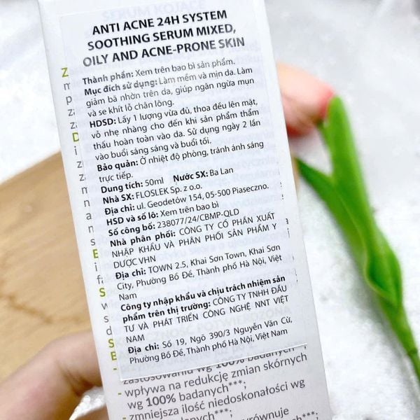 Tinh Chất Floslek Anti Acne Soothing Serum 50ml