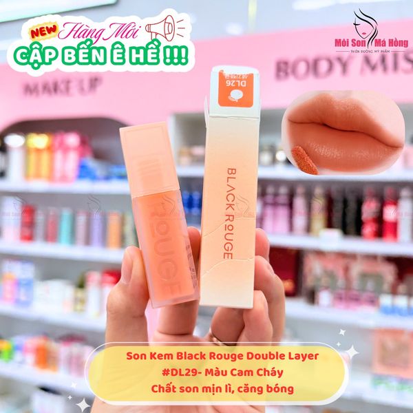 [DL22 - DL30] Son Kem Black Rouge Double Layer Over Velvet Sweet Tangerine (Ver 4) 4.1g