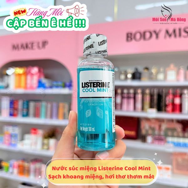 Nước Súc Miệng Listerine Hơi Thở Thơm Mát 100ml Cool Mint Mouthwash