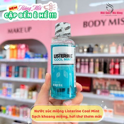 Nước Súc Miệng Listerine Hơi Thở Thơm Mát 100ml Cool Mint Mouthwash