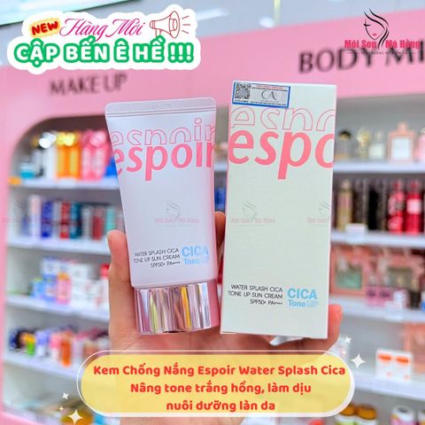 Kem Chống Nắng Nâng Tone Trắng Hồng Espoir Water Splash Cica Tone Up Sun Cream SPF50+ PA++++ 60ml