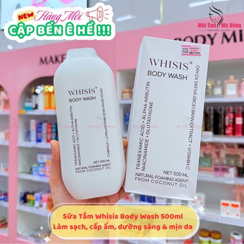 Sữa Tắm Whisis Body Wash Dưỡng Da Sáng Khỏe 500ml (Tặng Kèm 1 Bông Tắm)