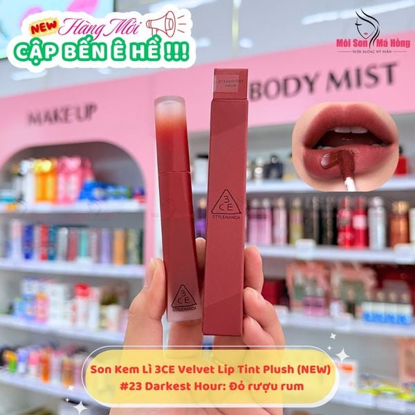 Son Kem Lì 3CE Nhung Lì Velvet Lip Tint Plush 4g