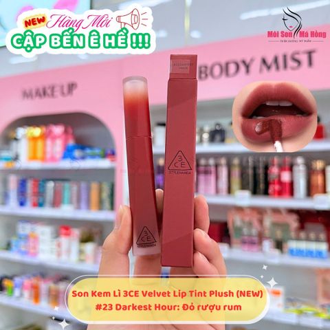 NEW Son Kem Lì 3CE Nhung Lì Velvet Lip Tint Plush 4g