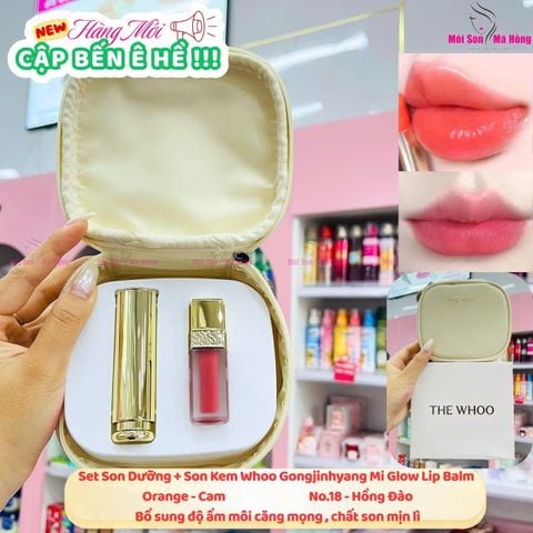 Full Set Son Dưỡng Whoo Đông Y Hoàng Cung Cấp Ẩm Giảm Thâm Nứt Môi Glow Lip Balm