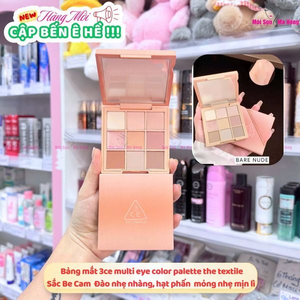 Phấn Mắt 9 Ô 3CE Multi Eye Color Palette The Textile 8g