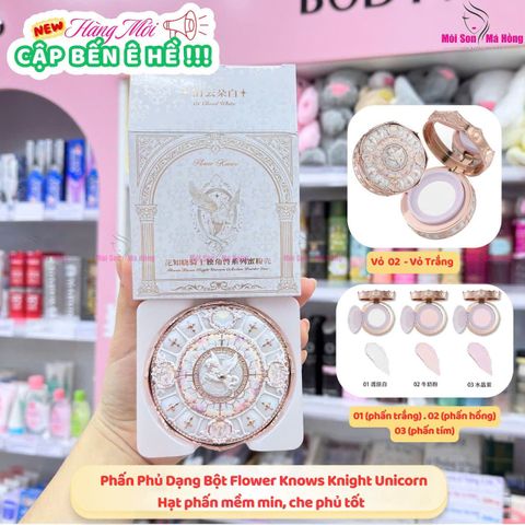 Phấn Phủ Bột + Vỏ  Flower Knows Knight Unicorn BST Kỳ Lân