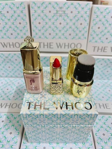 [Kèm Lõi và Cọ ] Set Phấn Nước Tái Sinh Whoo Cheongidan Radiant Essence Cushion SPF50+/PA+++ 15gx2