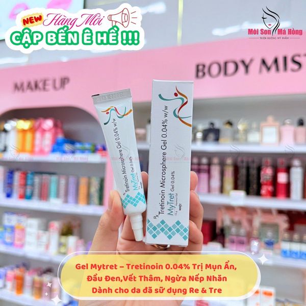 Mytret Tretinoin Microsphere Gel 0.025% 0.04% 0.1% Ấn 15g gel đẩy mụn chống lão hóa da