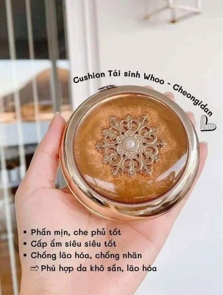 [Kèm Lõi và Cọ ] Set Phấn Nước Tái Sinh Whoo Cheongidan Radiant Essence Cushion SPF50+/PA+++ 15gx2