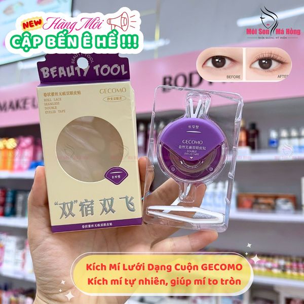 GECOMO Miếng Dán Kích Mí Cuộn Sẵn Keo Double Beauty Tool 120m