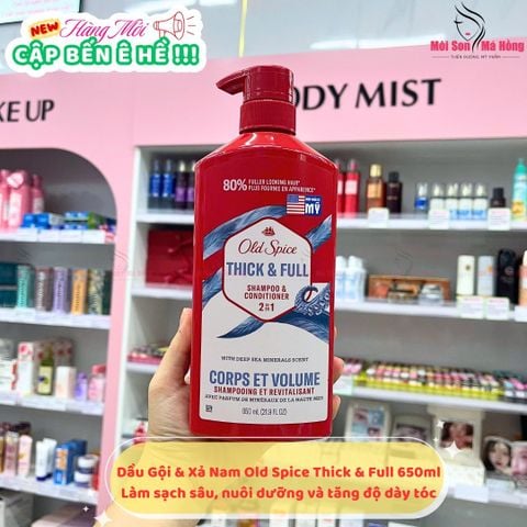 Dầu Gội Xả 2in1 Old Spice Cho Nam Hương Gỗ Đàn 650ml 2-in-1 Shampoo and Conditioner #Timber