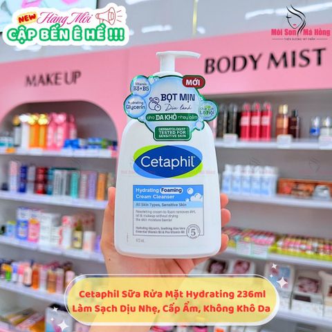 Sữa Rửa Mặt Cetaphil Tạo Bọt Dịu Lành Cho Da Nhạy Cảm 473ml Hydrating Foaming Cream Cleanser