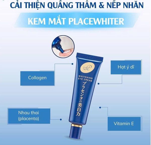 Kem giảm nhăn, thâm quầng mắt MEISHOKU WHITENING EYE CREAM 30G