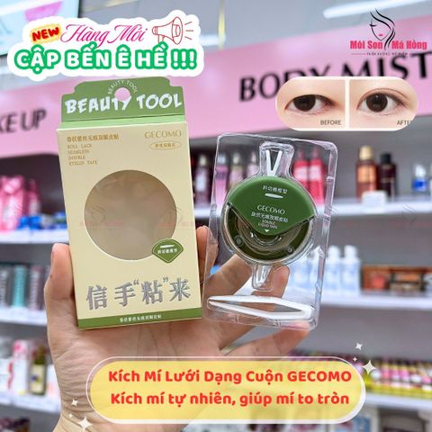 GECOMO Miếng Dán Kích Mí Cuộn Sẵn Keo Double Beauty Tool 120m