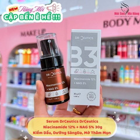 Tinh Chất Sáng Da, Kiềm Dầu DRCEUTICS B3 Niacinamide 12% + NAG 5% 30g