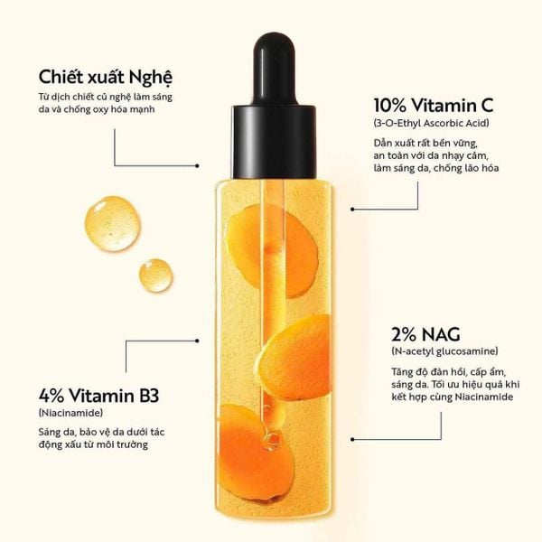 Tinh Chất Dưỡng Sáng Mờ Thâm Nghệ Hưng Yên Cocoon Turmeric Serum C10 30ml