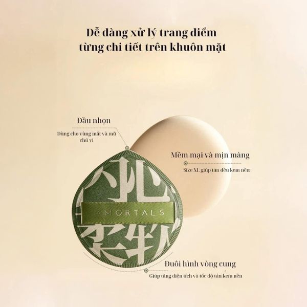 Lẻ 1 mút Amortals Powder Puff Combination