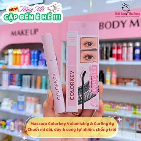 Mascara Colorkey Volumizing & Curling Mascara Làm Cong Và Dày Mi 6g