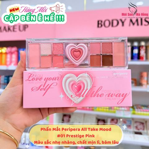 Bảng Phấn Mắt & Má Hồng Peripera All Take Mood Like Palette 8g 01