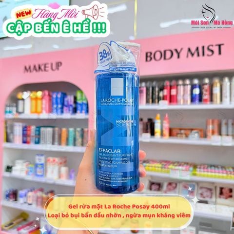 (CÔNG TY) Gel Rửa Mặt La Roche-Posay Effaclar Moussant Purifiant Tạo Bọt Cho Da Dầu, Nhạy Cảm 400ml
