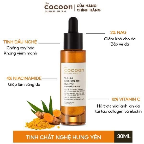 Tinh Chất Dưỡng Sáng Mờ Thâm Nghệ Hưng Yên Cocoon Turmeric Serum C10 30ml
