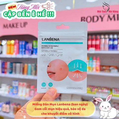 Miếng Dán Mụn Lanbena Invisible Acne Pimple Patch Hỗ Trợ Giảm Mụn, Làm Dịu Da