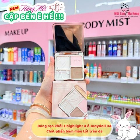 Phấn Bắt Sáng & Tạo Khối 2in1 Judydoll Highlight Contour Palette #04 Blush Shadow