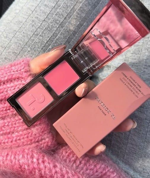 Má Hồng Patrick TA Mini Major Headlines Double-Take Crème & Powder Blush Duo #She's That Girl - Hồng baby