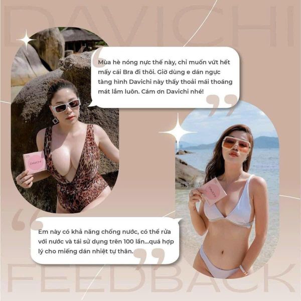 Miếng Dán Ngực Davichi Nhiệt Tự Thân 2 Cặp/ Hộp