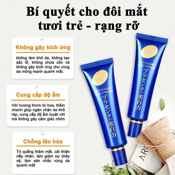 Kem giảm nhăn, thâm quầng mắt MEISHOKU WHITENING EYE CREAM 30G