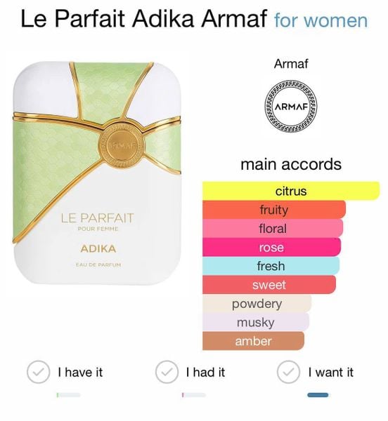 Nước Hoa Armaf Le Parfait Adika Pour Femme Eau De Parfum