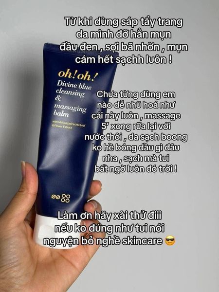 Sáp Tẩy Trang Làm Sạch Sâu, Trẻ Hóa Da Oh! Oh! Divine Blue Cleansing & Massaging Balm 150ml