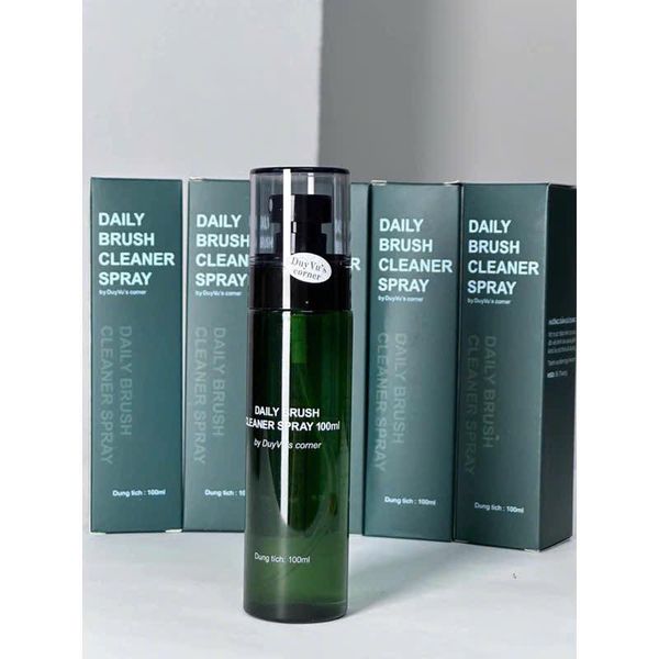 Dung Dịch Xịt Giặt Cọ Khô Daily Brush by DuyVu's Corner Nước Làm Sạch Cọ 100ml