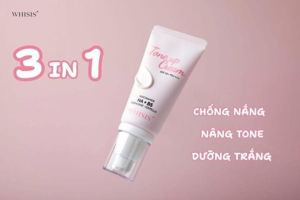 Kem Dưỡng Ẩm Trắng Da Nâng Tone Tức Thì Tinh Chất Hoa Hồng Whisis Rose Toneup Cream 50ml